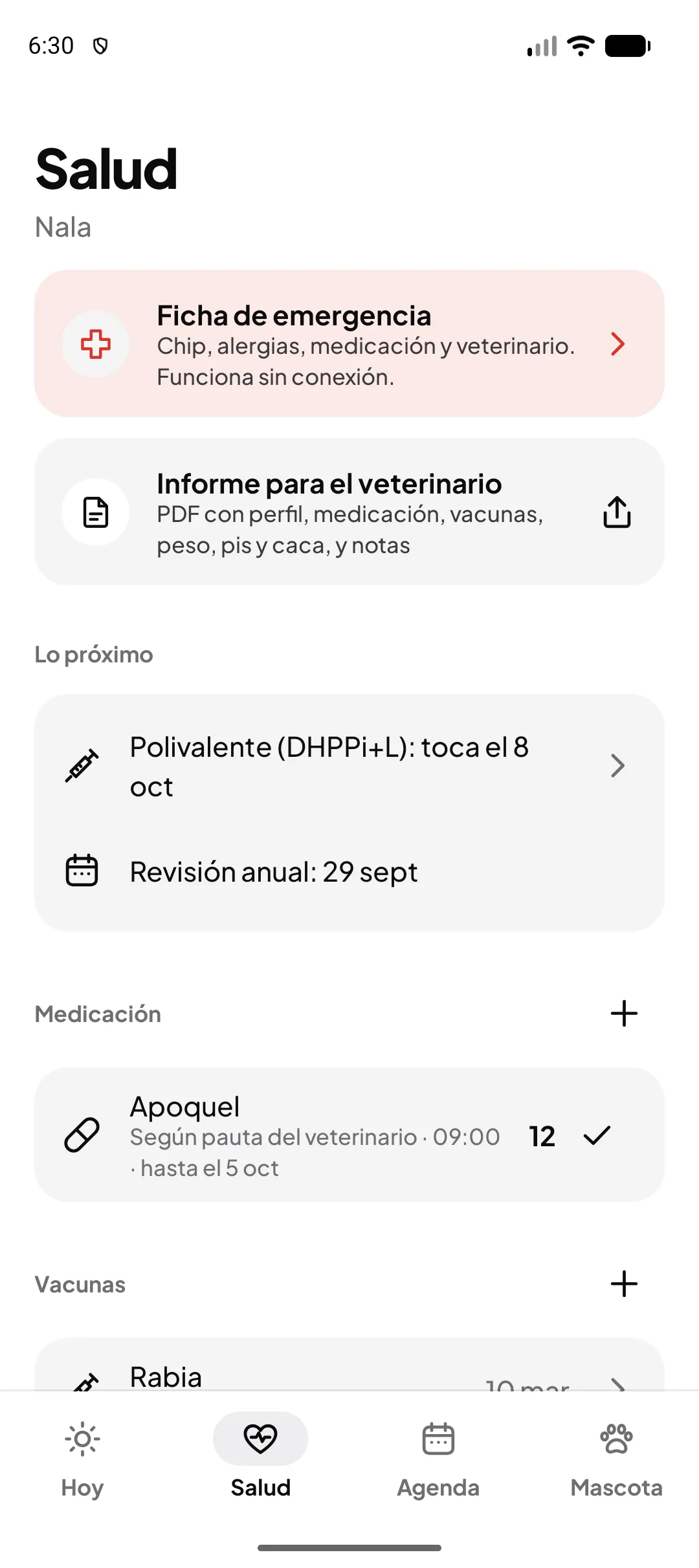 Vacunas y medicación sin olvidos